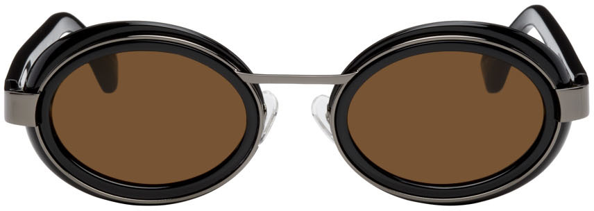 Linda Farrow Edition Round Sunglasses SSENSE Men Accessories Sunglasses Round Sunglasses 