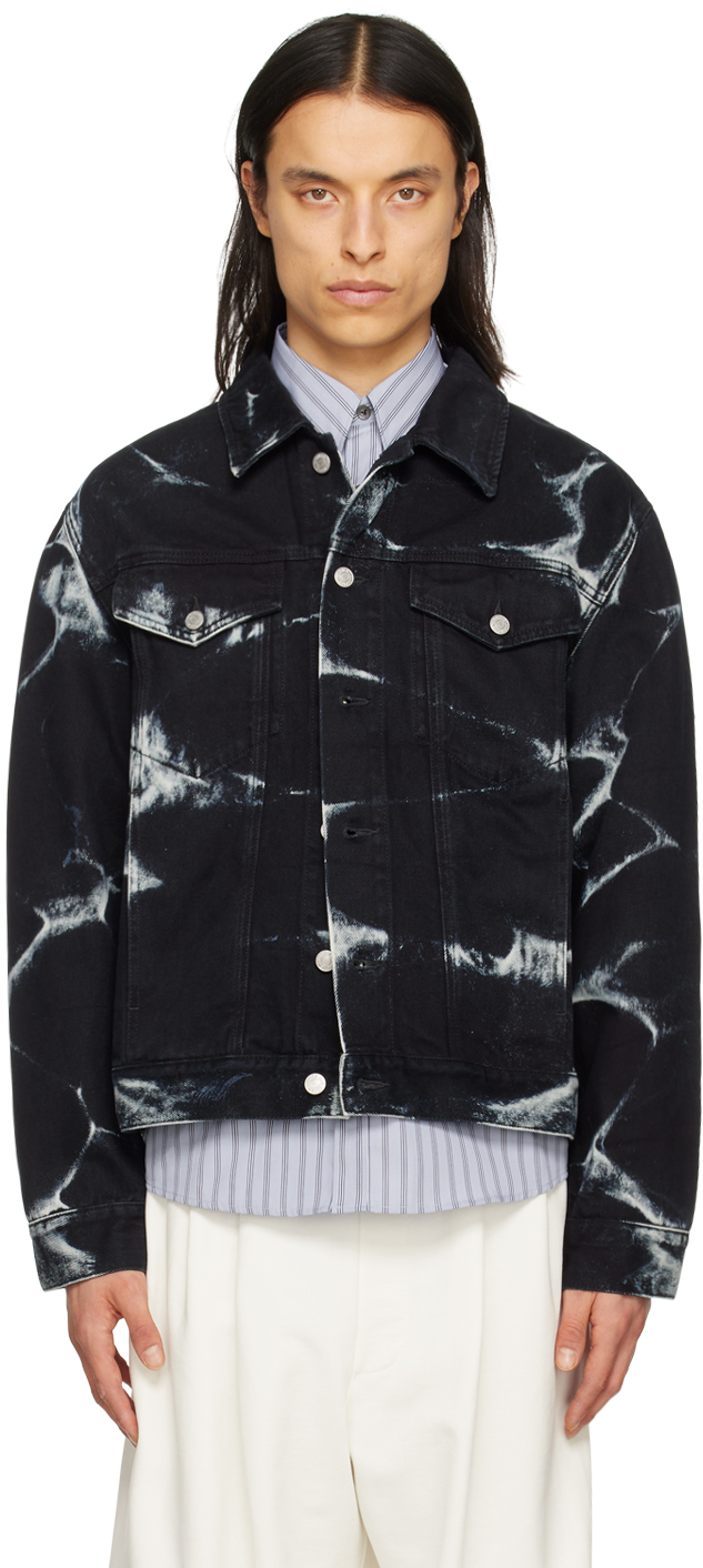 Black Bleached Denim Jacket