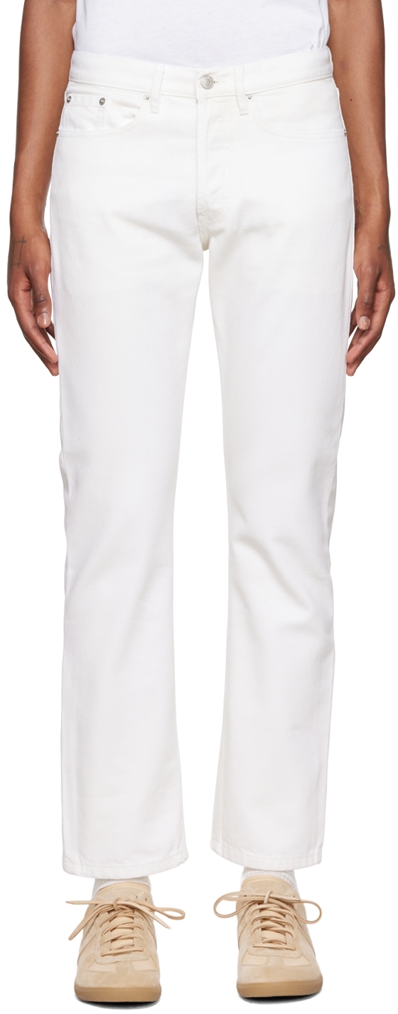 Dries Van Noten Off-white Slim Jeans In 5 Ecru