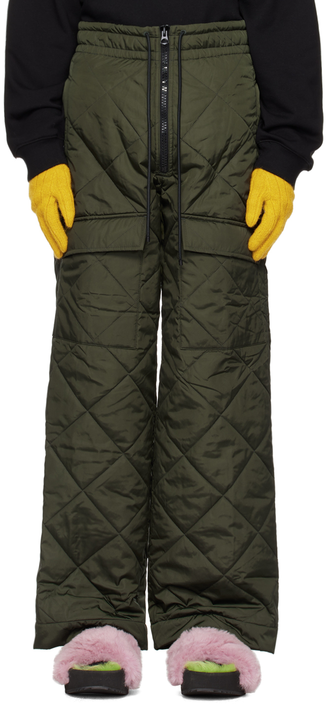Green Padded Cargo Pants