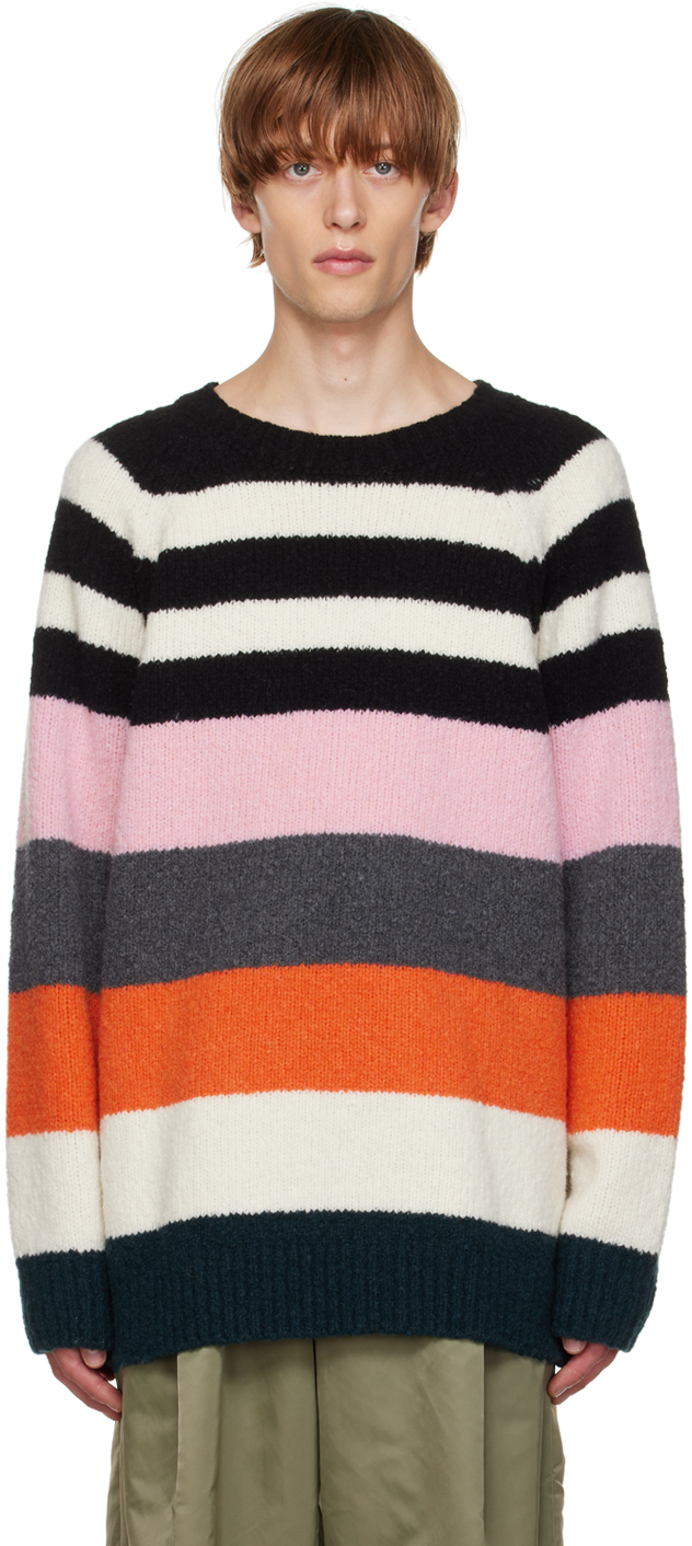 Multicolor Striped Sweater by Dries Van Noten on Sale