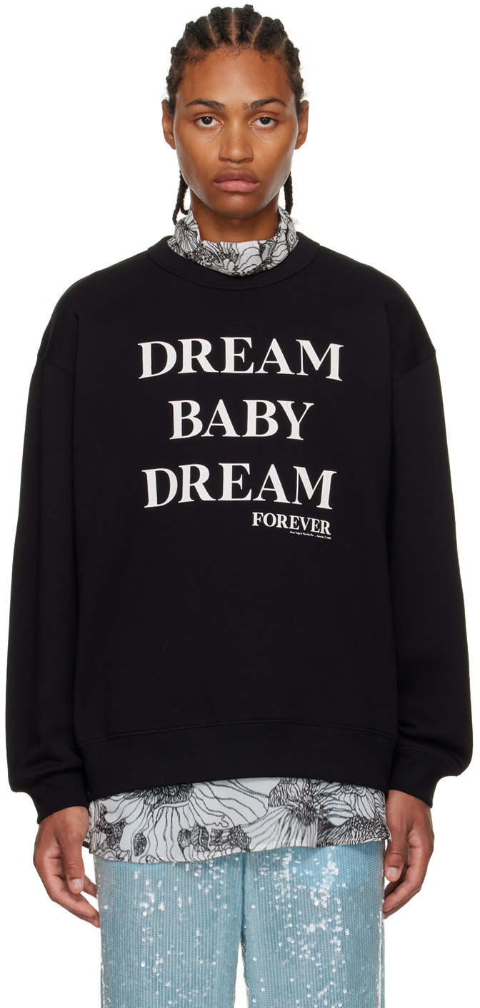 Dries Van Noten Black 'Dream Baby Dream Forever' Sweatshirt