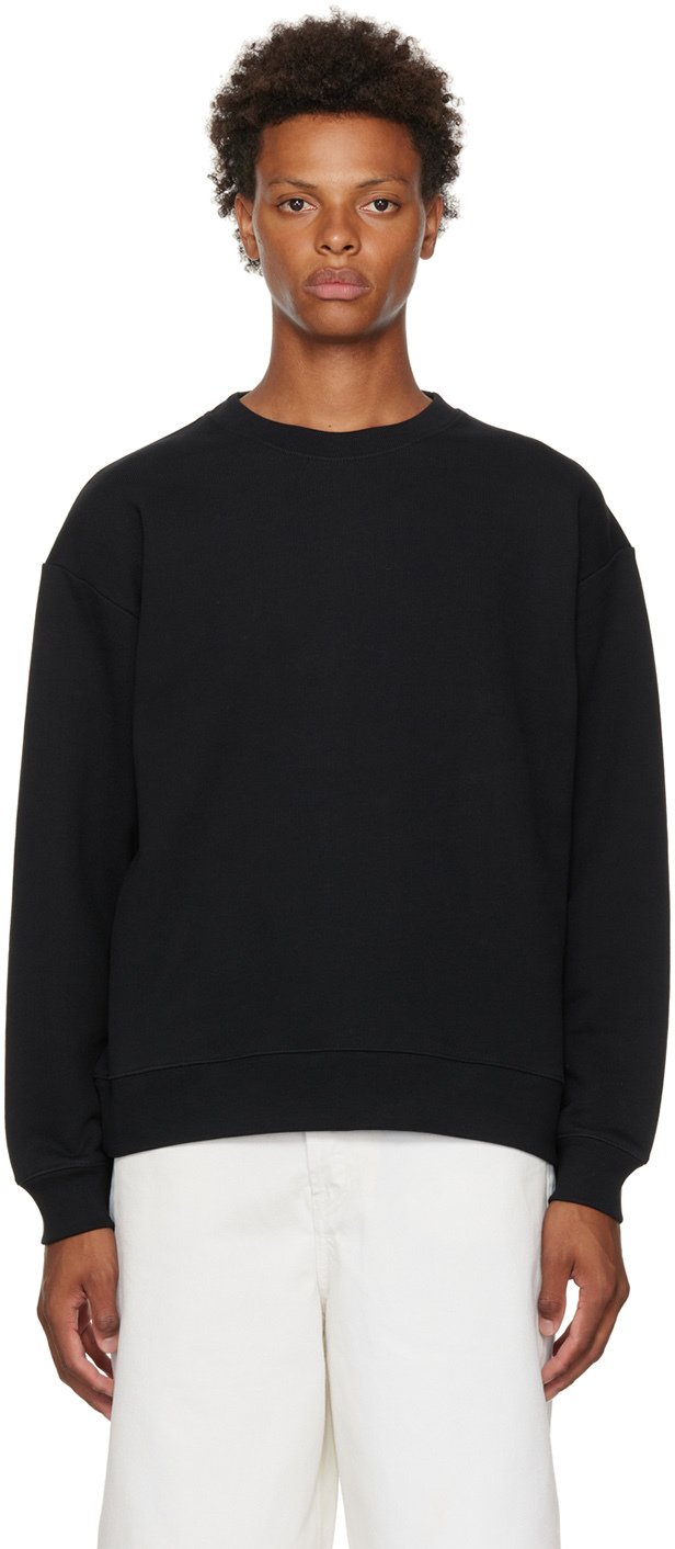 Black Cotton Sweatshirt by Dries Van Noten on Sale