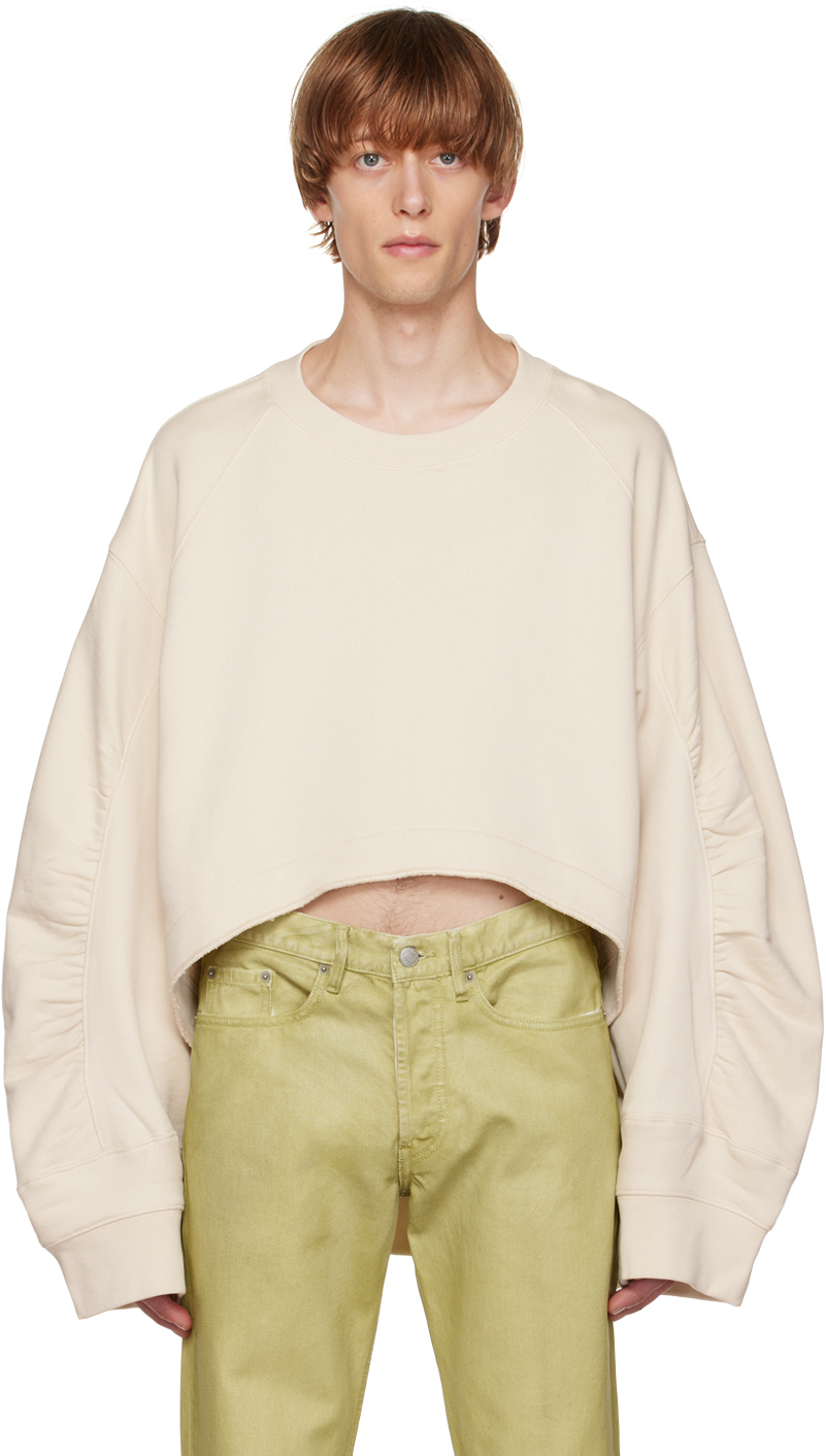 Beige Asymmetric Sweatshirt