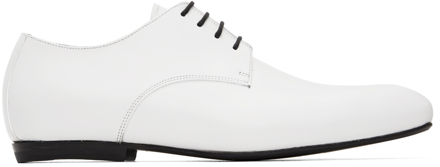 Dries Van Noten: White Lace-Up Derbys | SSENSE