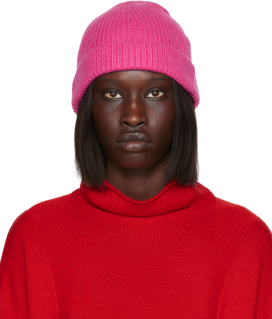 SSENSE Women Accessories Headwear Beanies Pink Fisher Beanie 