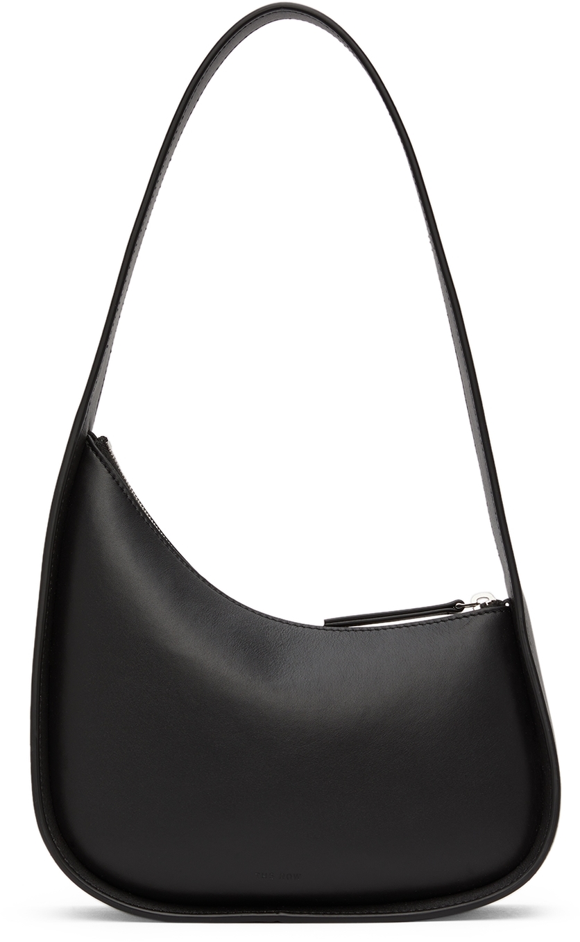 The Row: Black Half Moon Bag | SSENSE Canada