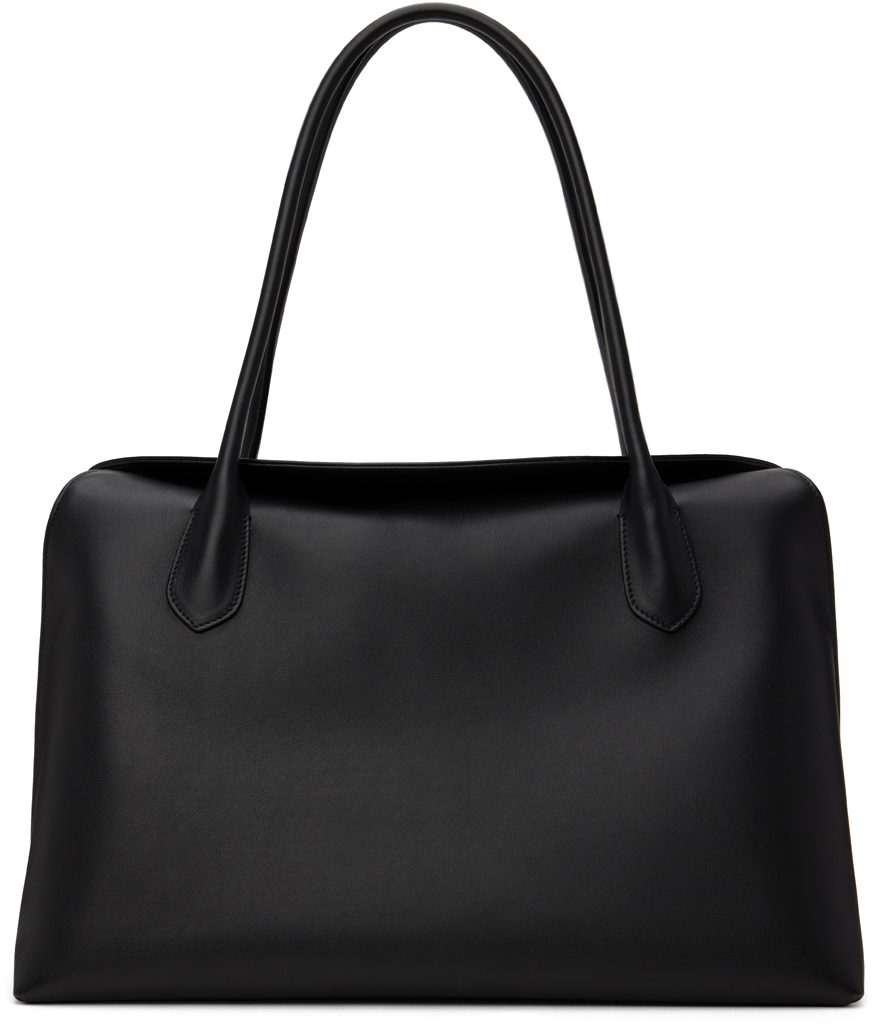 The Row: Black Gabriel Shoulder Bag | SSENSE UK