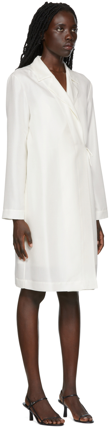The Row Ssense Exclusive White Pura Coat In Ivory