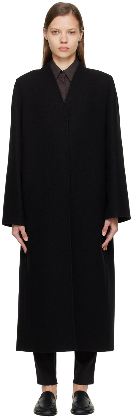 Shop The Row Black Ceren Coat In Blk Black