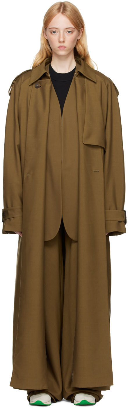 Veste THE ROW Defina - Laine Vierge, Couleur Kaki - Taille 10 Neuve Avec étiquette