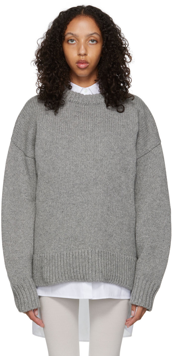 The Row: Gray Ophelia Sweater | SSENSE