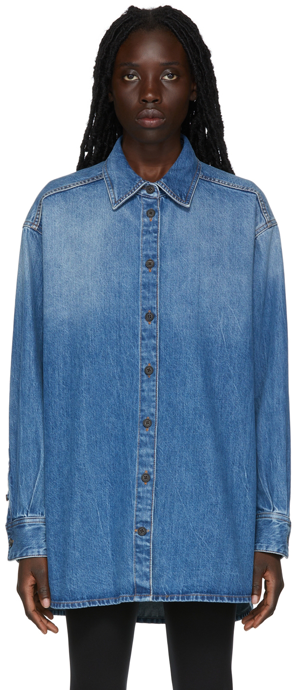 The Row: Blue Frannie Denim Shirt | SSENSE