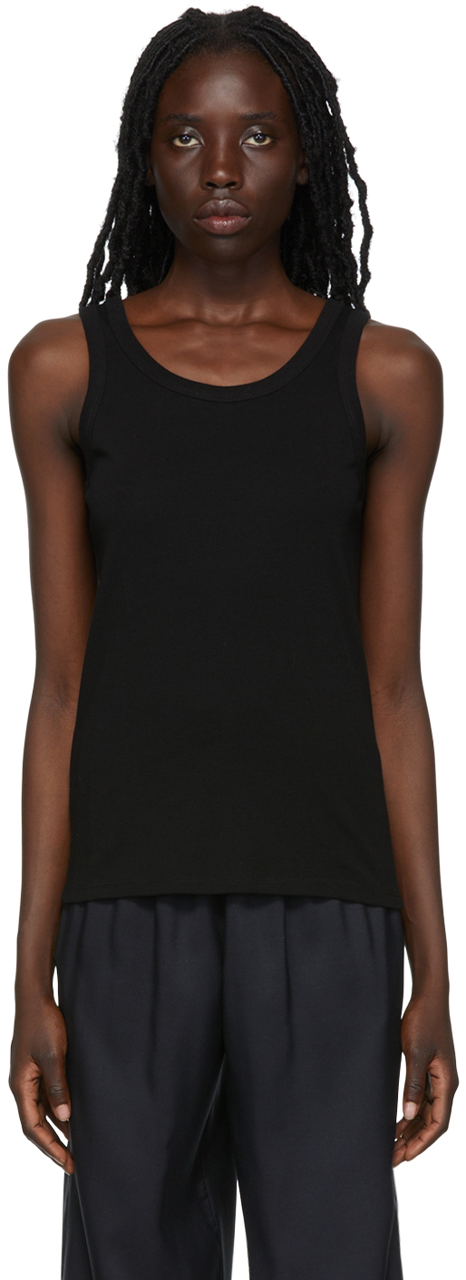 The Row: Black Frankie Tank Top | SSENSE