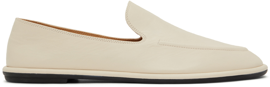 The Row Off-white Canal Loafers In Cld Cloud