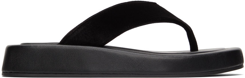 Black Ginza Sandals by The Row on Sale