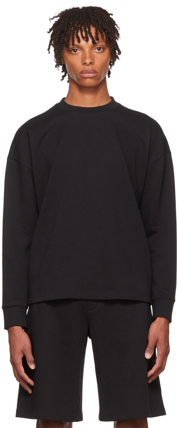 SSENSE Exclusive Black Ezan Sweater by The Row on Sale