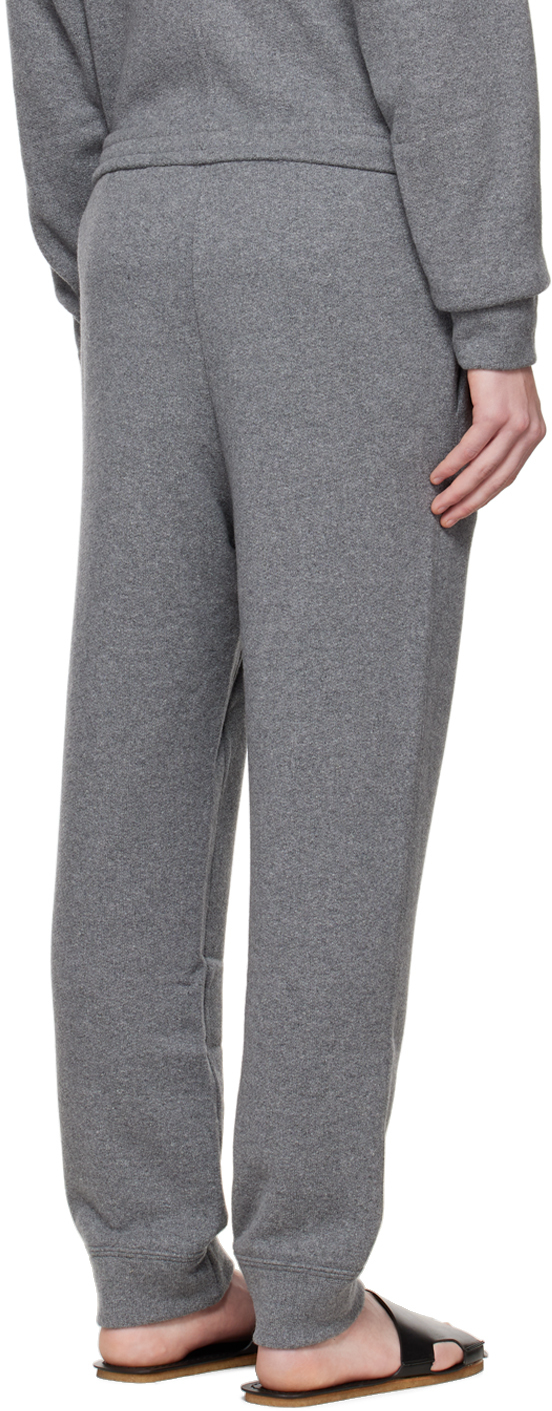 The Row Lusaka Tapered Virgin Wool Sweatpants In Gry Grey