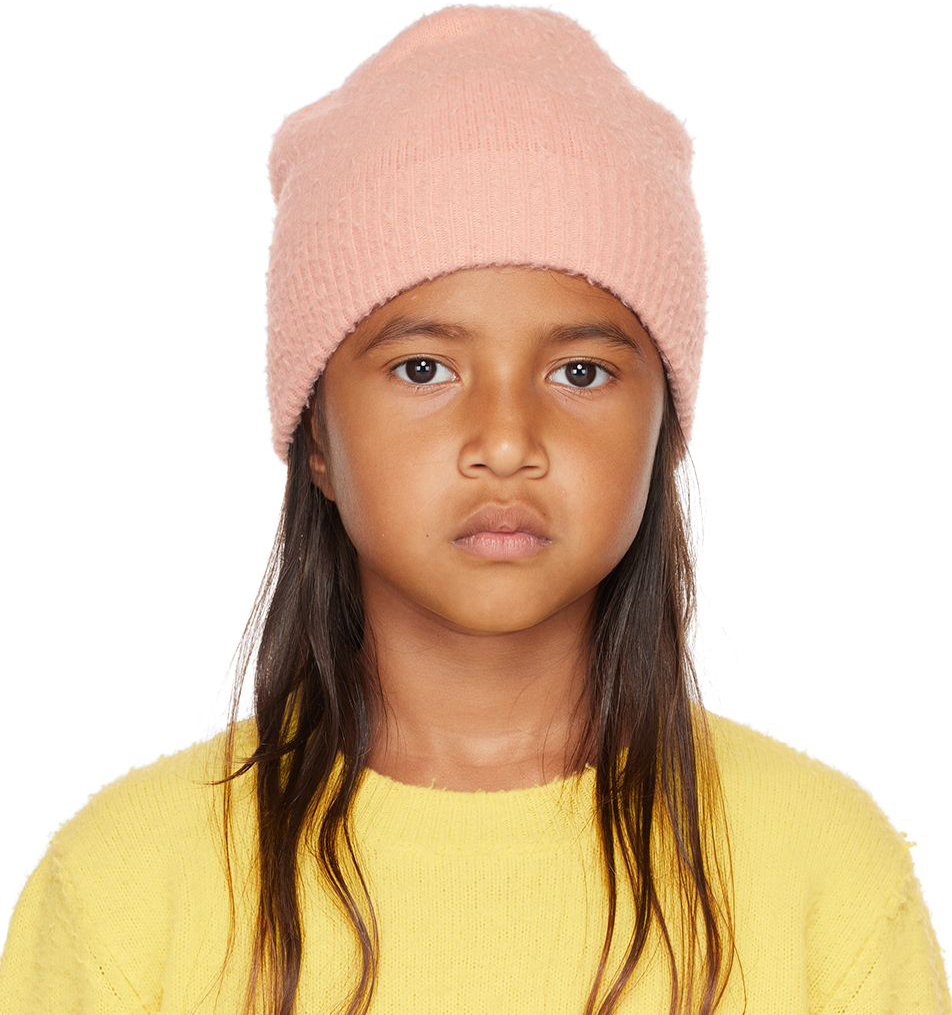 Kids Pink Elix Beanie SSENSE Accessories Headwear Beanies 