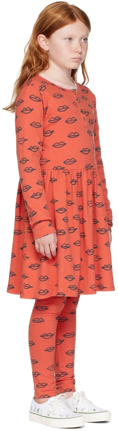 NADADELAZOS KIDS RED LIPS DRESS