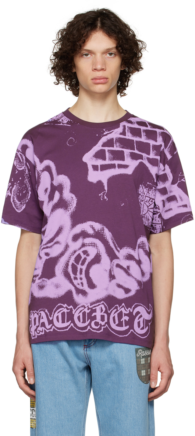 Rassvet: Purple Spray T-Shirt | SSENSE