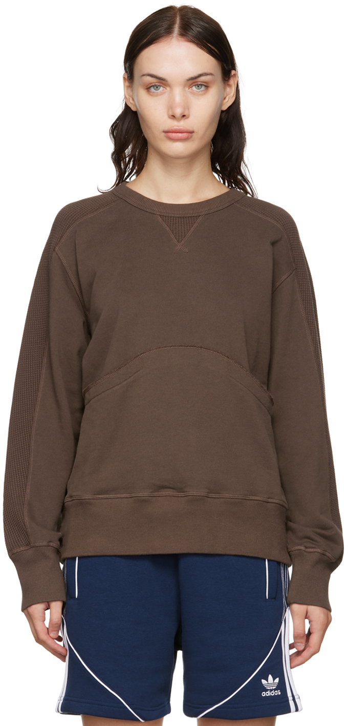 Brown Paneled Sweatshirt