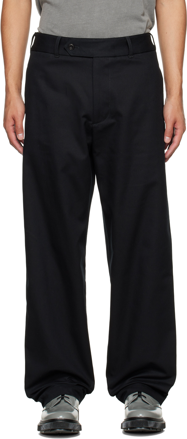 Black Straight-Leg Trousers