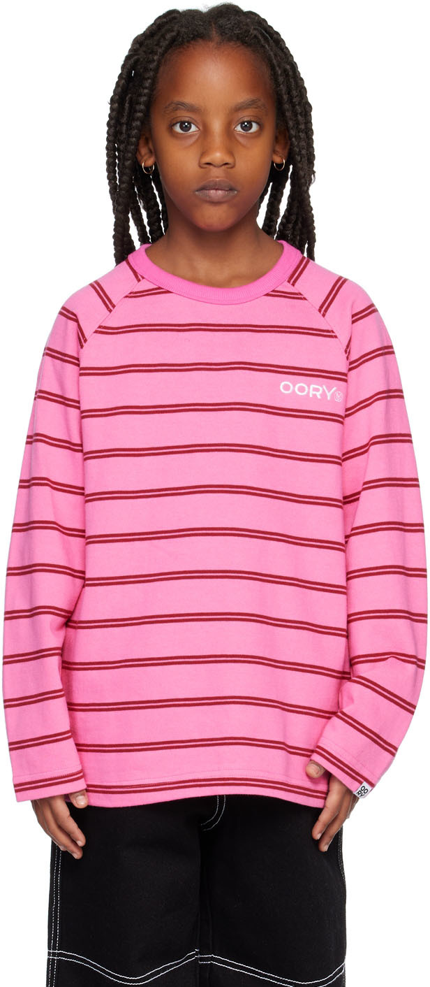 Oorykids Kids Pink Stripe Long Sleeve T-shirt