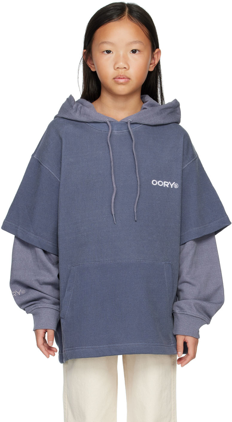 Ssense Abbigliamento Maglioni e cardigan Felpe e hoodies Hoodies Kids Navy Garment-Dyed Hoodie 