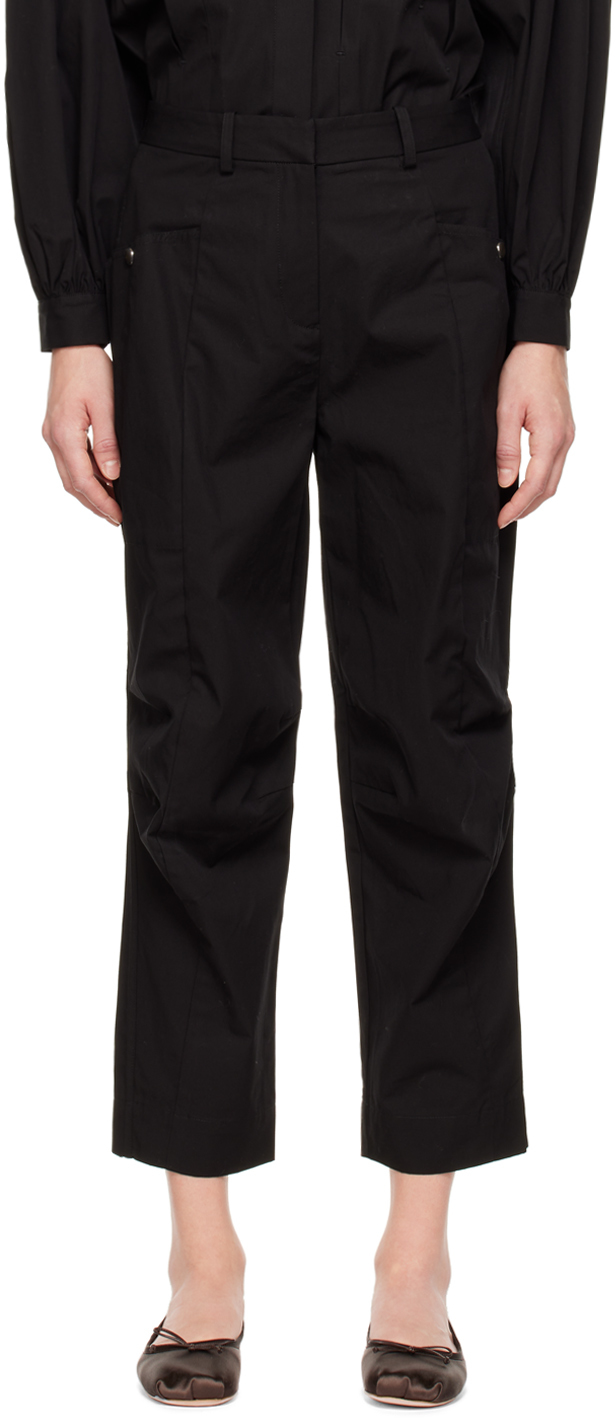 Black Patch Pocket Trousers