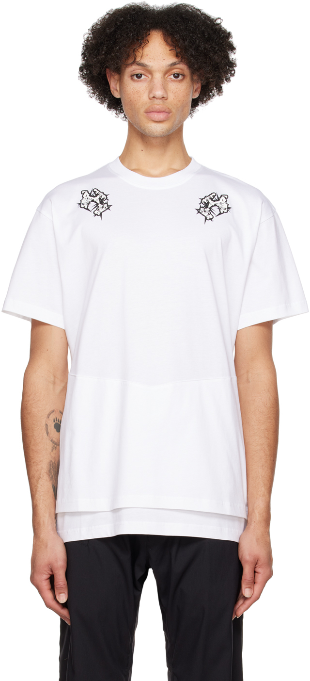 ACRONYM White Layered T-Shirt