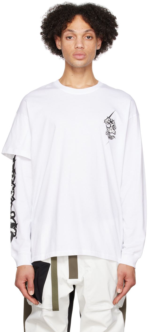 ACRONYM: White Layered Long Sleeve T-Shirt SSENSE Canada