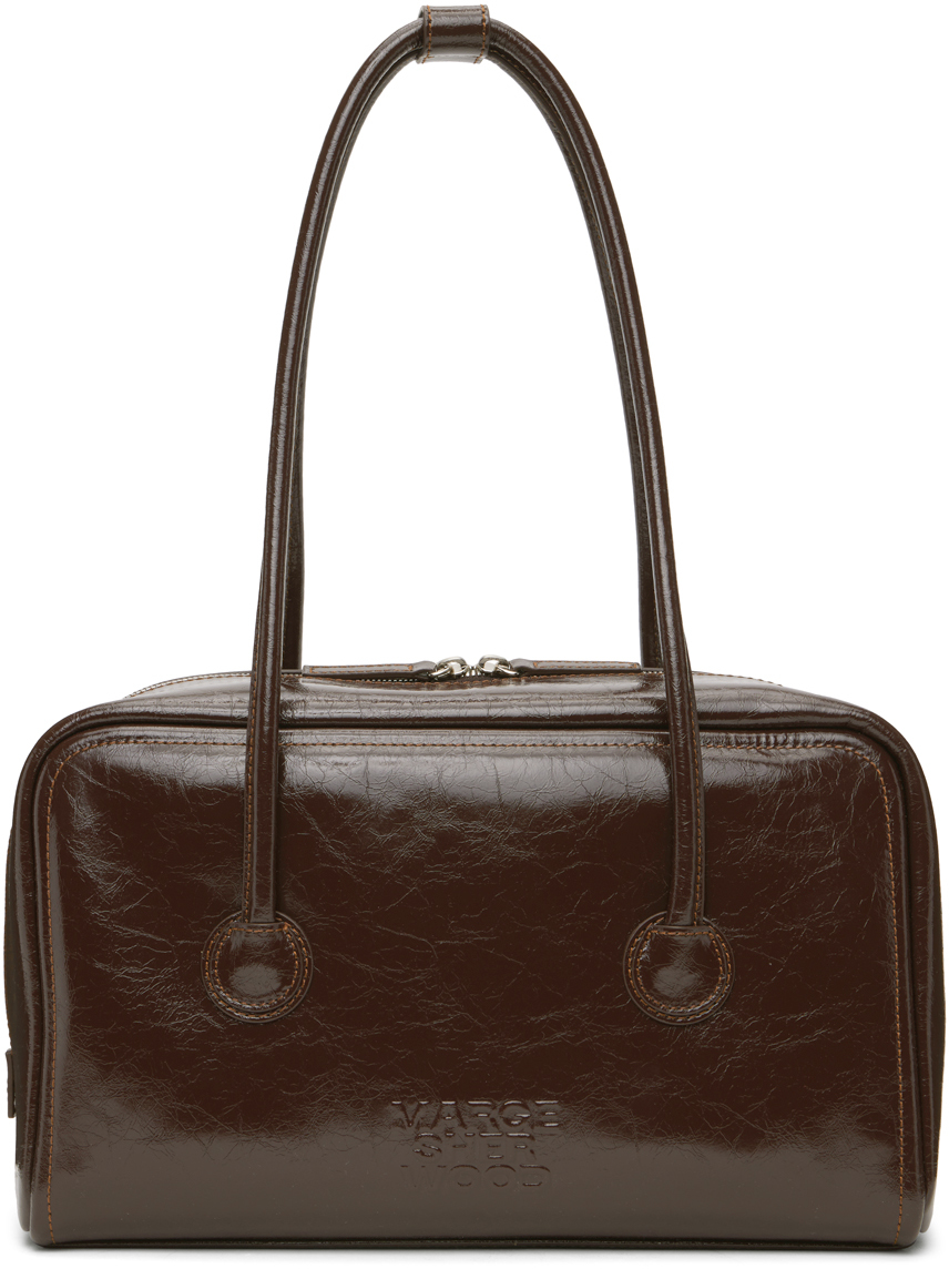 Brown Soft Boston Bag by Marge Sherwood on Sale