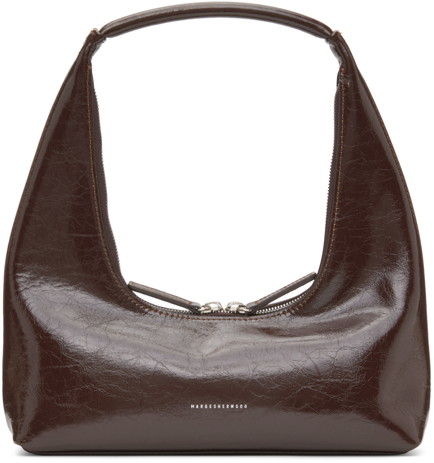 Marge Sherwood Hobo Leather Shoulder Bag in Black
