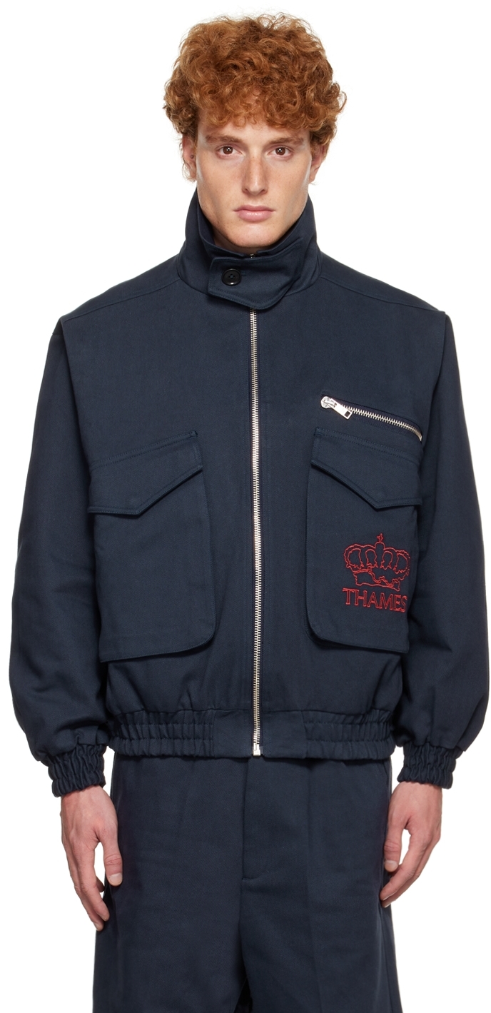 Thames Mmxx Navy Milling Jacket | ModeSens