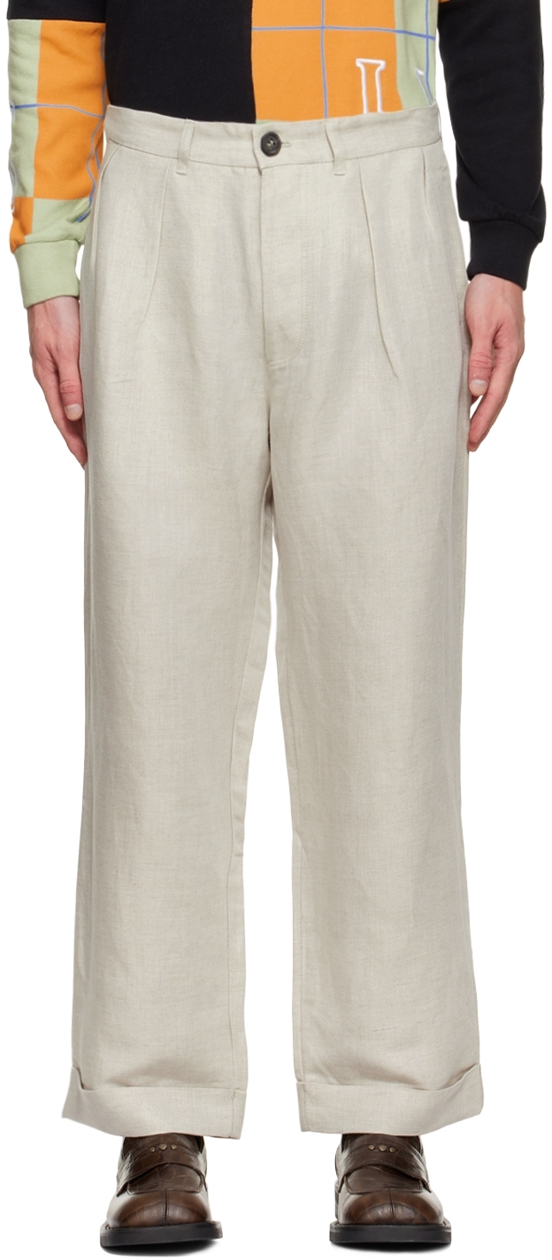 Thames MMXX.: Beige Painter Trousers 