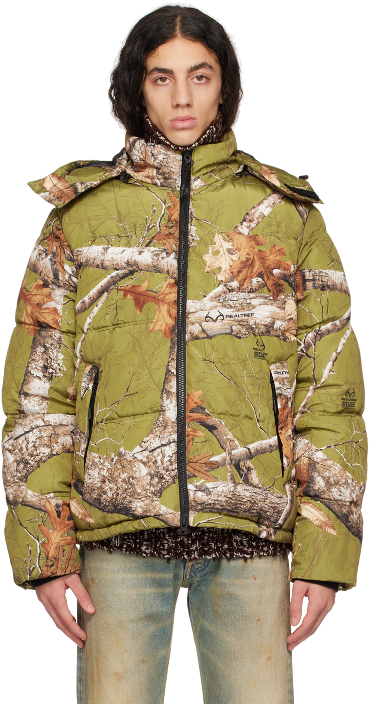 The Very Warm: Green Realtree EDGE® Edition Puffer Jacket | SSENSE Canada