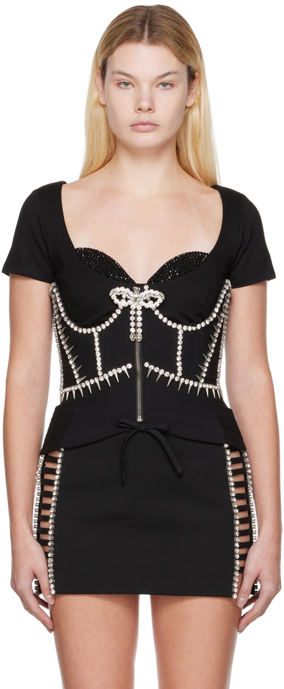 Ssense Donna Abbigliamento Intimo Reggiseni Corsetti Crystal Spike Corset 