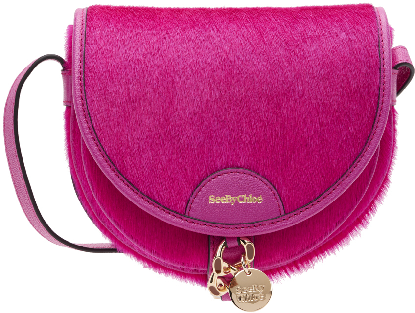 See by Chloé Pink Small Mara Saddle Bag