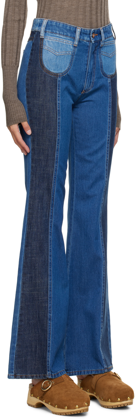 Shop See By Chloé Blue High-rise Straight Jeans