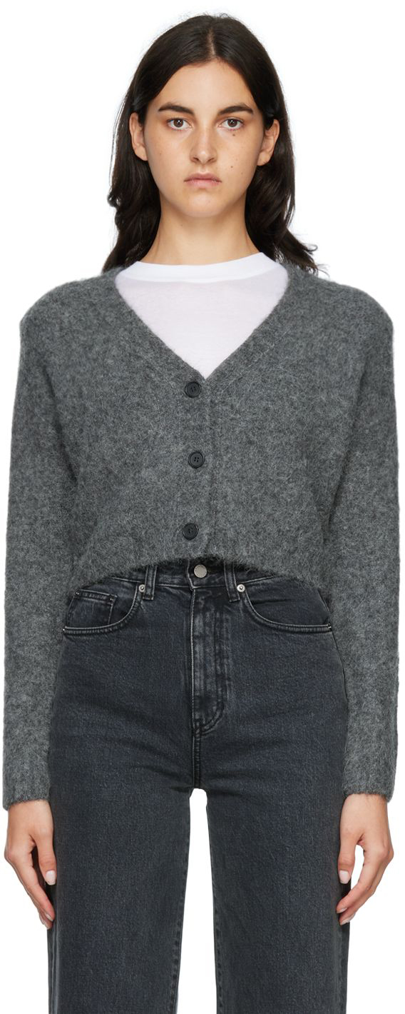 SSENSE Exclusive Gray Cropped Cardigan by Arch The on Sale