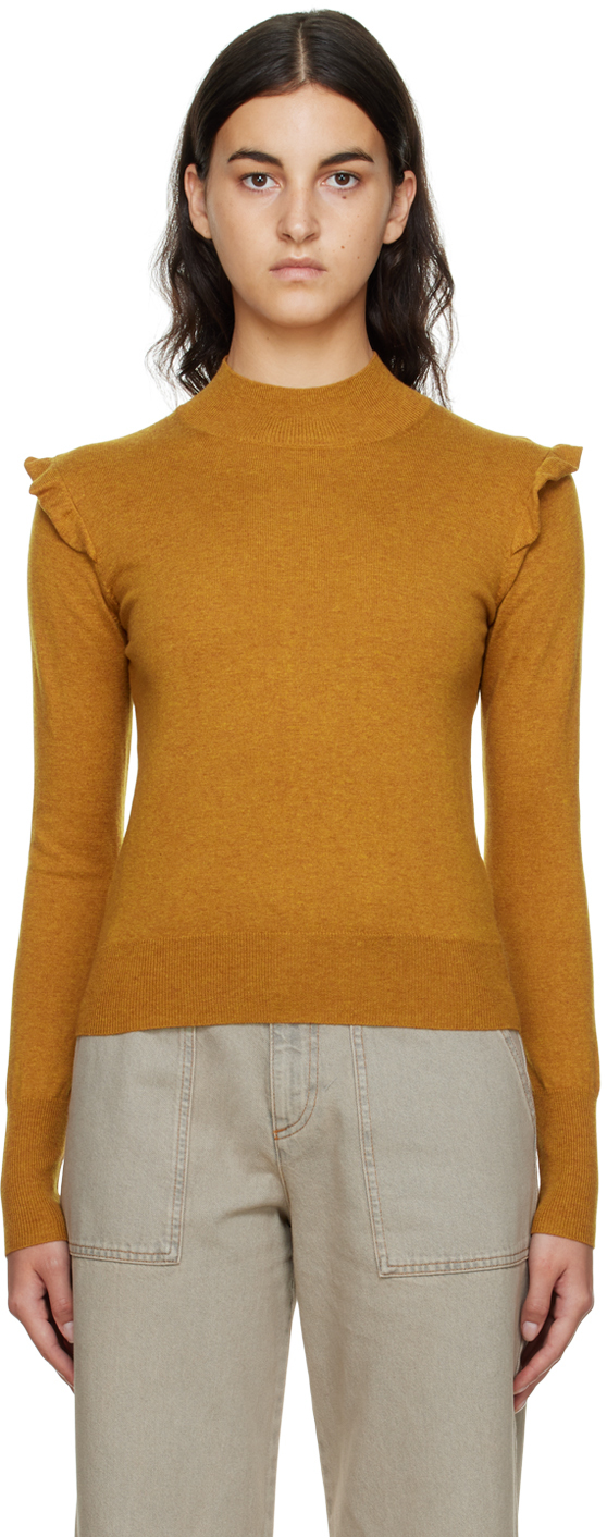 See by Chloé Brown Frilly Sweater