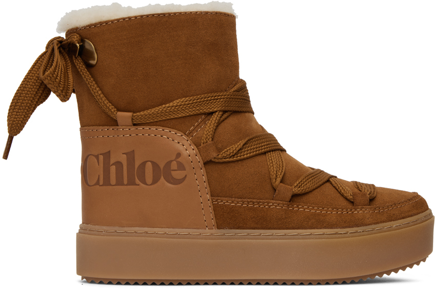 Chaussures Bottes hautes Bottes d’hiver See by Chloé See by Chlo\u00e9 Bottes d\u2019hiver \u201eBoots Leather Sabbia\u201c 