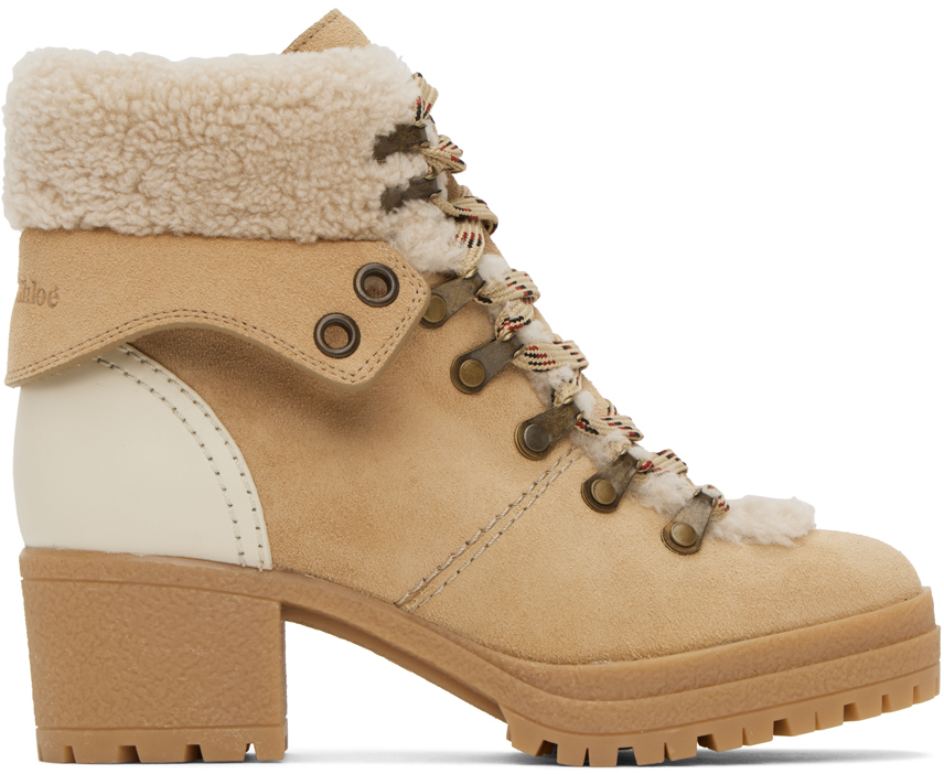 See By Chloé Beige Eileen Boots In 101 Natural