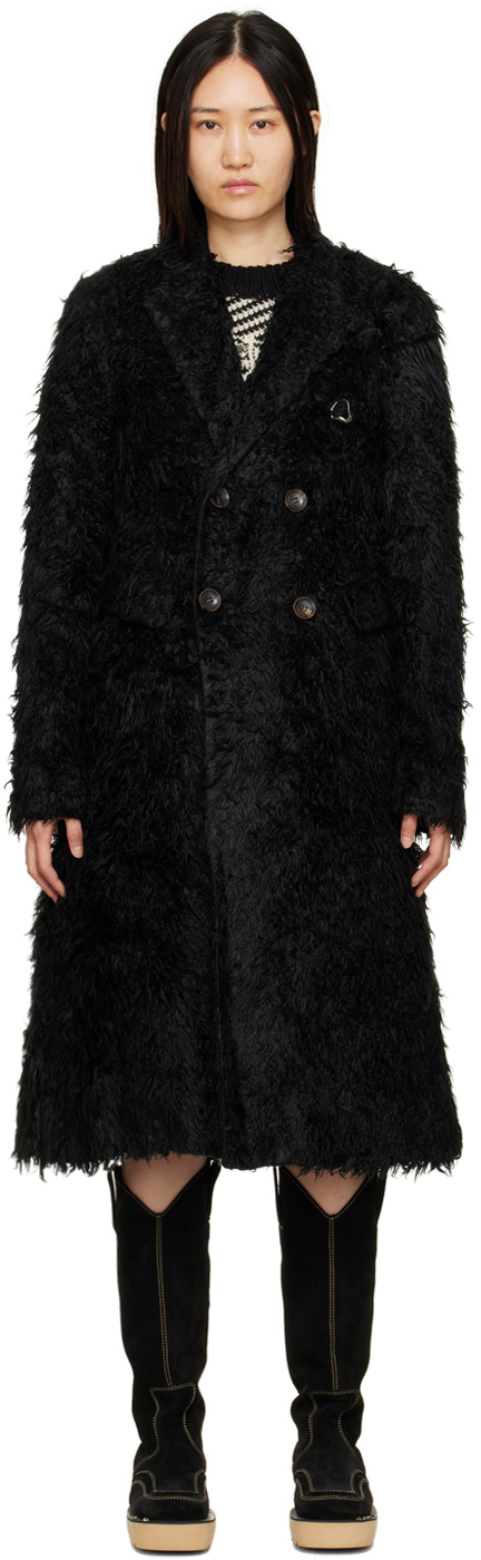 Andersson Bell Black Naomi Fur Long Coat