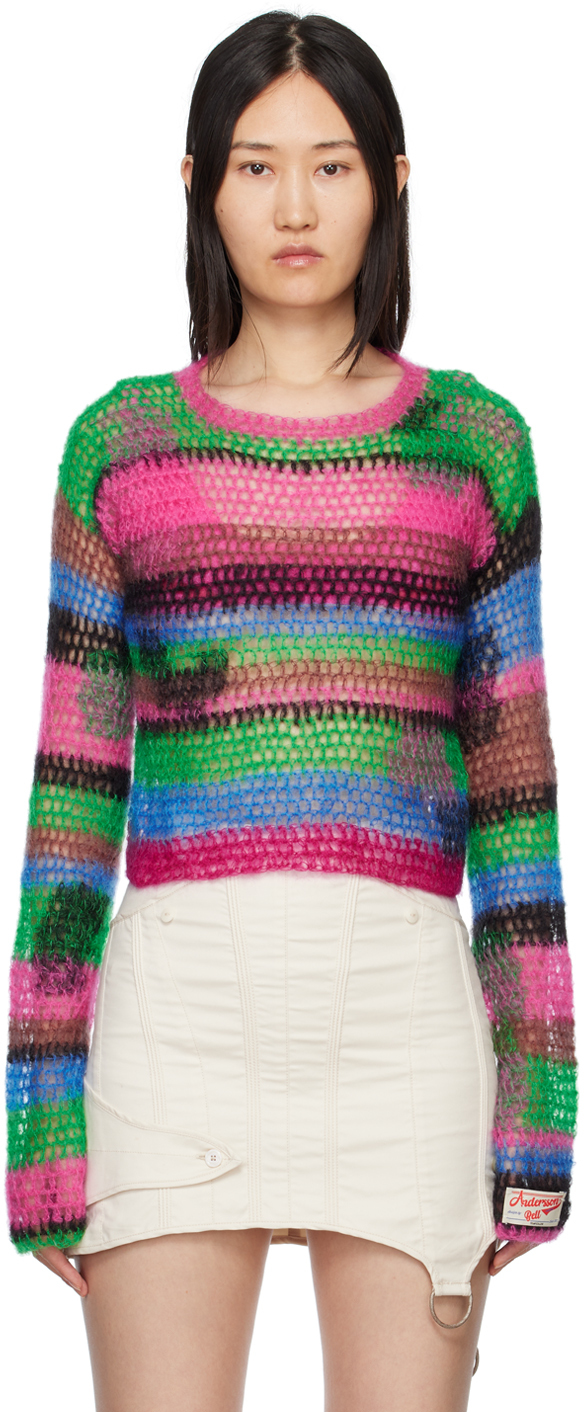 Andersson Bell Pink Striped Sweater