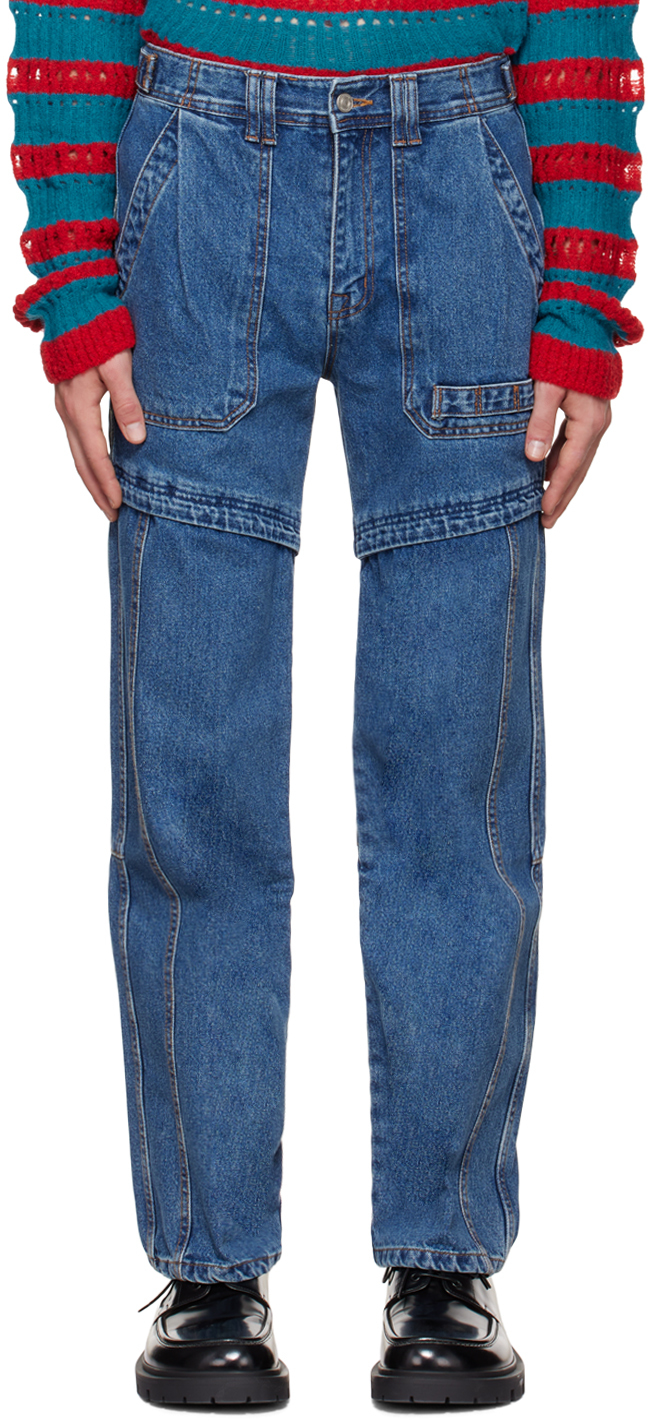 Blue Extended Jeans by Andersson Bell on Sale