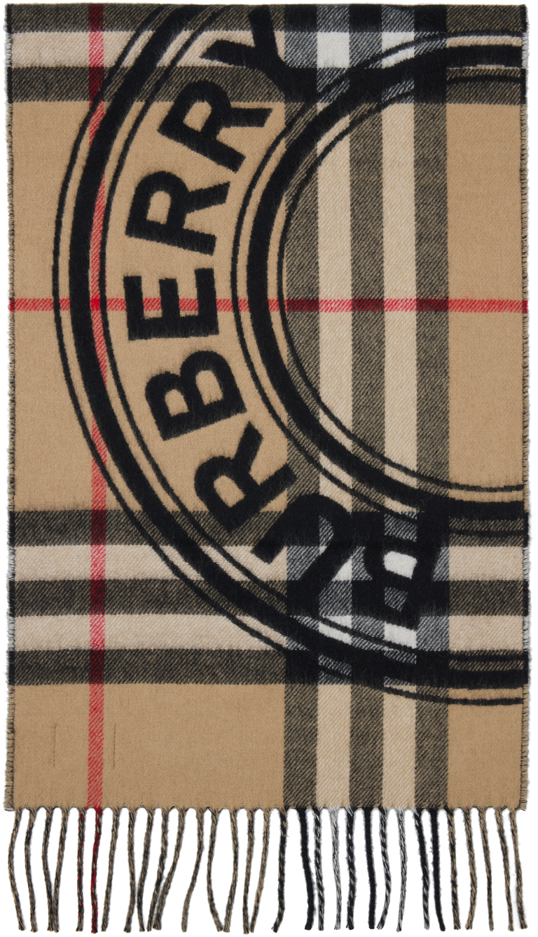 Burberry Beige Montage Print Scarf