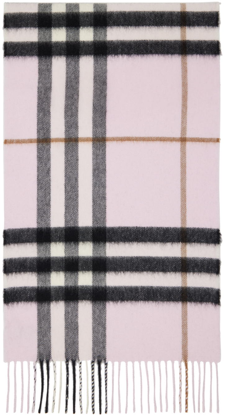 SSENSE Women Accessories Scarves Pink Classic Check Scarf 