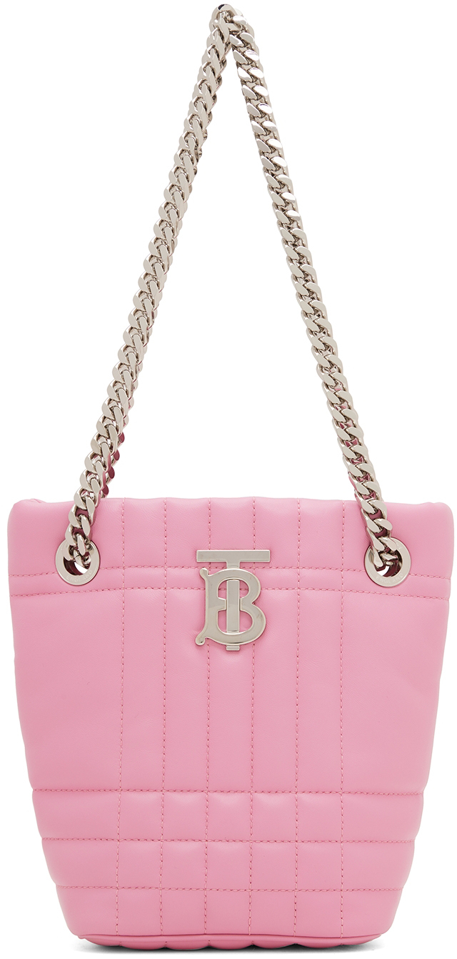 Burberry: Pink Mini Lola Bucket Bag | SSENSE